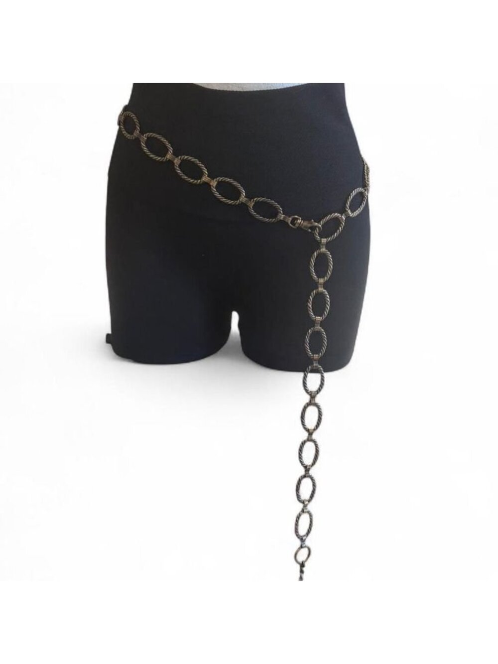 Vintage Y2K Bronze Chain Statement Belt Women's One Size Festival Concert Retro